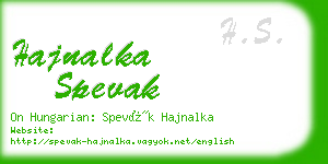 hajnalka spevak business card